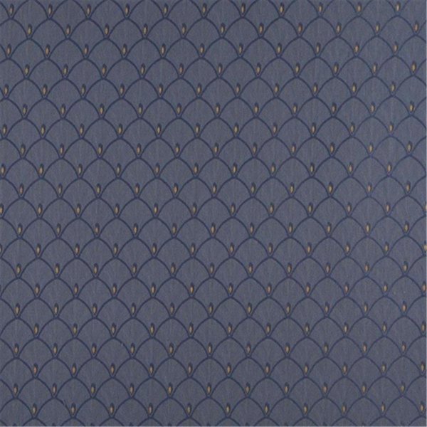 Finefabrics 54 in. Wide , Blue And Gold Fan Jacquard Woven Upholstery Fabric FI1190